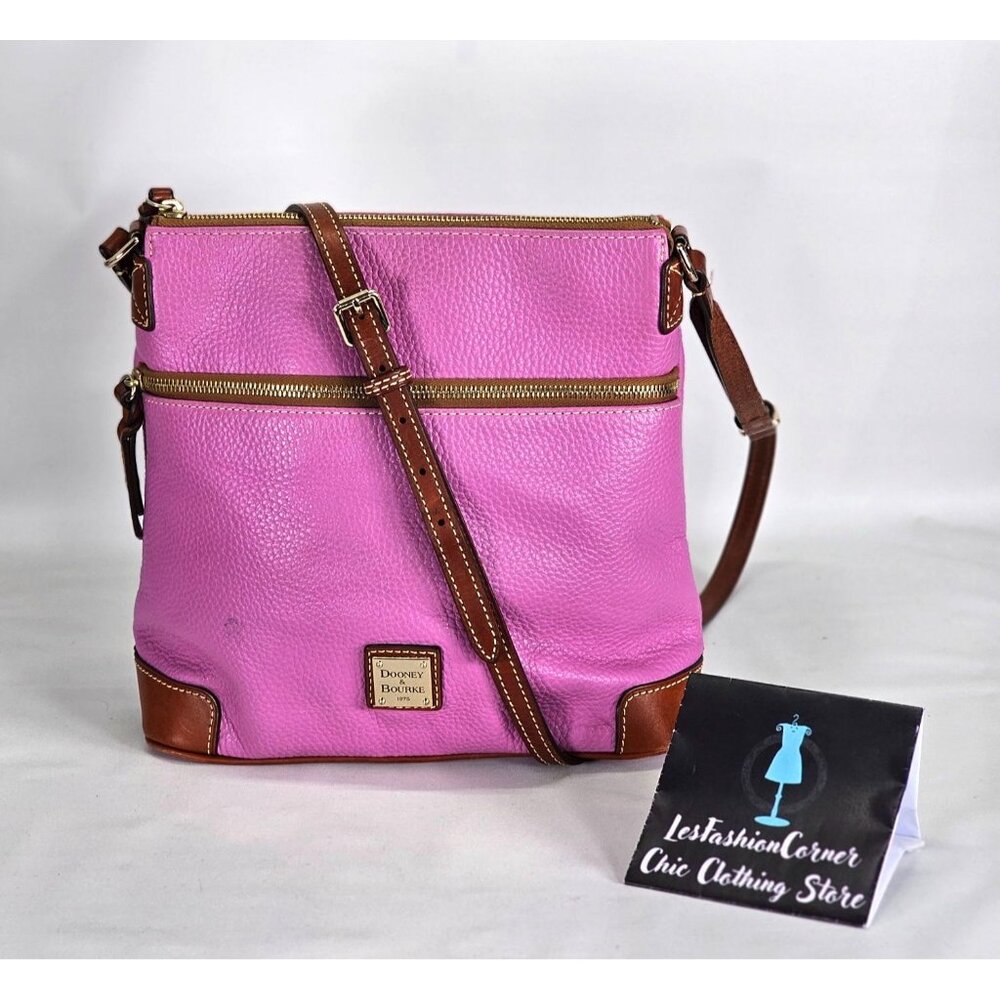 Dooney & Bourke Women's Light  Purple  Pebble Leather Crossbody Bag Medium 245